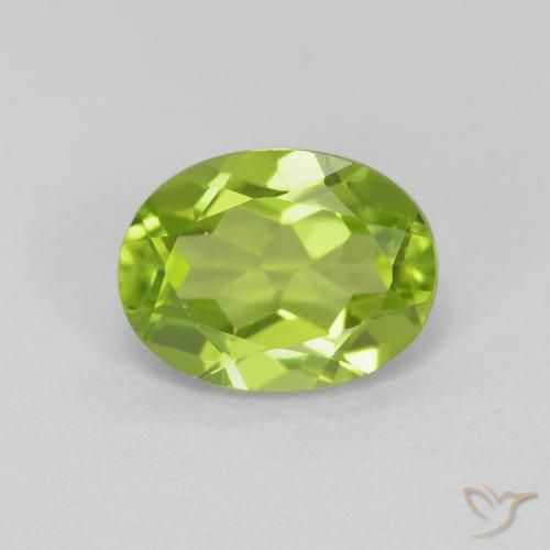 1.49ct Natural Lively Green Peridot, Oval, VS