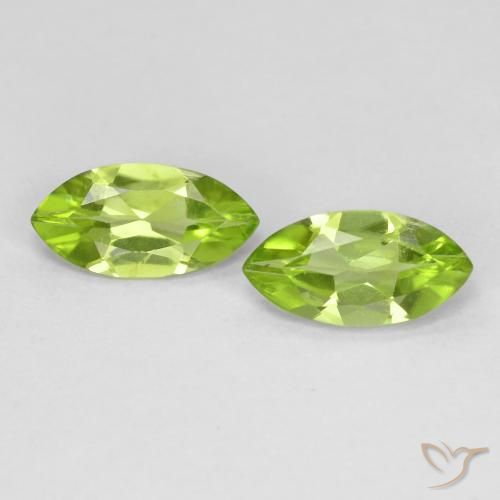 1.10ctw Natural Medium Green Peridot, Marquise, VS