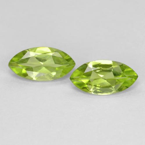 1.2 ct Marquise Cut Peridot, 8.1 x 4.1 mm From China, Photo A