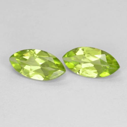 1.20 ctw Green Peridot Stones, Natural Peridot in Marquise Facet Shape for Sale