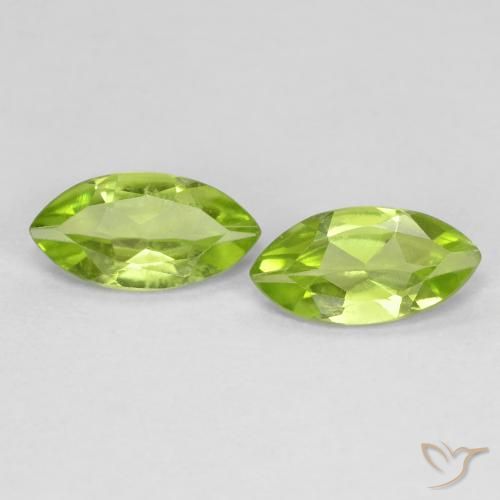 1.14 ct Marquise Cut Peridot, 8.1 x 4.2 mm From China, Photo A