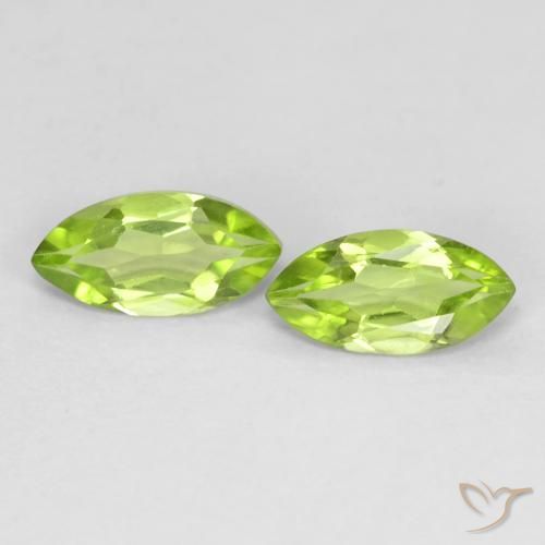 1.15 ct Marquise Cut Peridot, 8.1 x 4 mm From China, Photo A