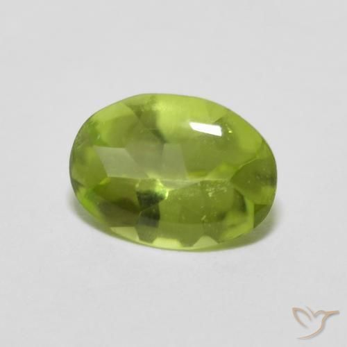 0.78 ct Oval Buff Top Peridot, 7 x 5.1 mm From China, Photo A