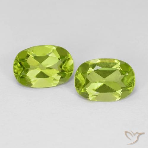 1.52 ct Oval Cut Peridot, 7.1 x 5 mm From China, Photo A