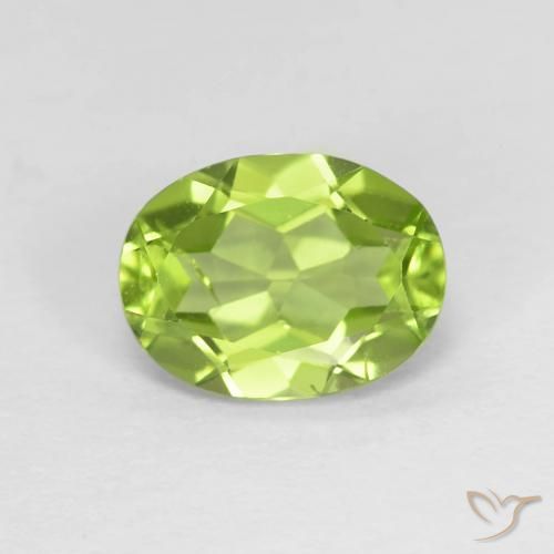 1.48ct Natural Lively Yellowish Green Peridot, Oval, VS
