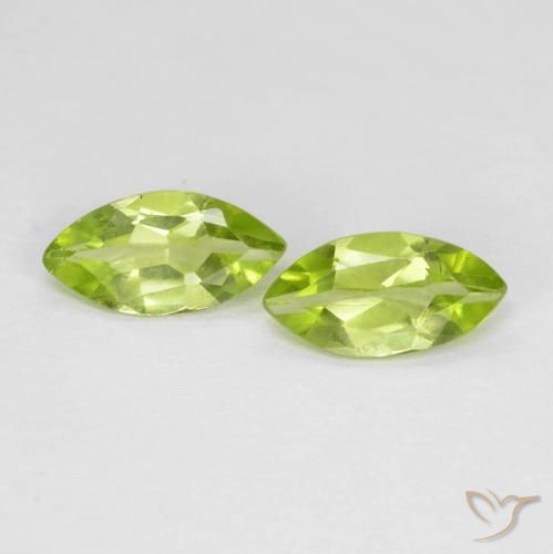 1 ct Marquise Cut Peridot, 7.9 x 4 mm From China, Photo A