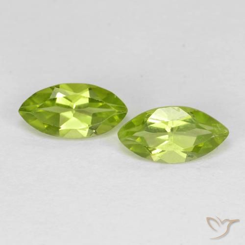1.31ctw Natural Bright Green Peridot, Marquise, VS