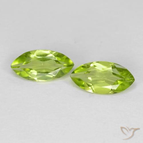 1.15ctw Natural Bright Green Peridot, Marquise, VS