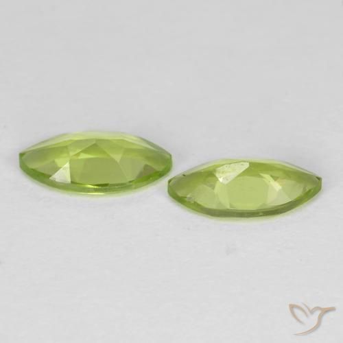 Peridot Gemstones in 8 x 4 mm (calibrated) Size for Sale, Peridot Stones in Bright Green Color