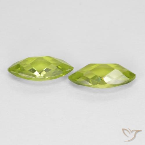 Peridot Gemstones in 8.2 x 4.1 mm Size for Sale, Peridot Stones in Medium Green Color
