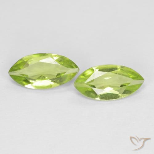 1.1 ct Marquise Cut Peridot, 8.1 x 4.1 mm From China, Photo A