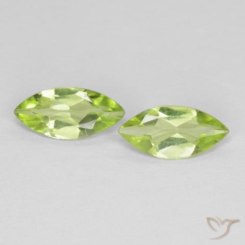 0.88 ct Marquise Cut Peridot, 8 x 3.8 mm From China, Photo A