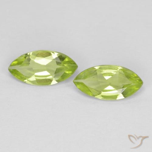 1.04 ct Marquise Cut Peridot, 8.1 x 4.1 mm From China, Photo A