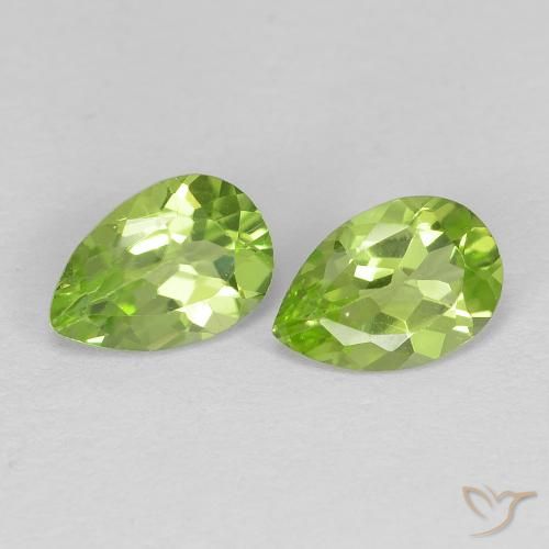 0.82 ct Pear Cut Peridot, 5.9 x 4 mm From China, Photo A