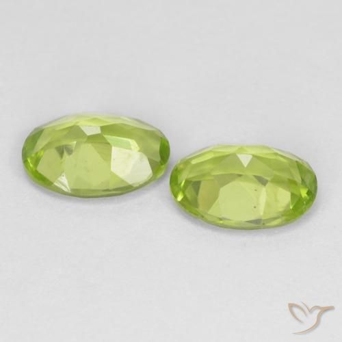 Peridot Gemstones in 7 x 5 mm (calibrated) Size for Sale, Peridot Stones in Lively Yellowish Green Color