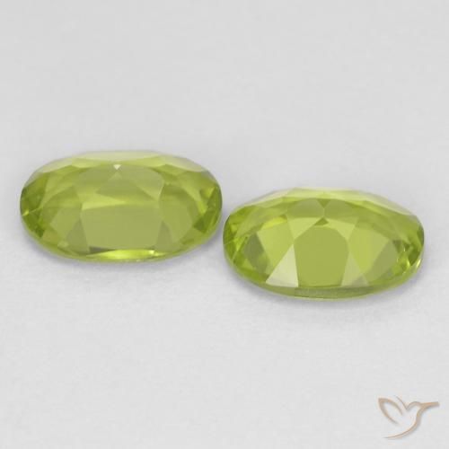 Peridot Gemstones in 7 x 5 mm (calibrated) Size for Sale, Peridot Stones in Medium Green Color