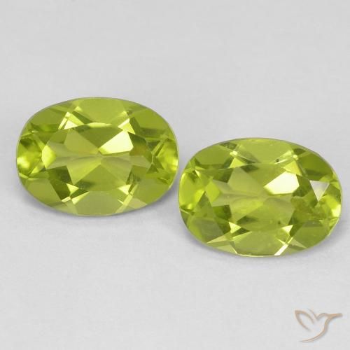1.71 ct Oval Cut Peridot, 7 x 5.1 mm From China, Photo A