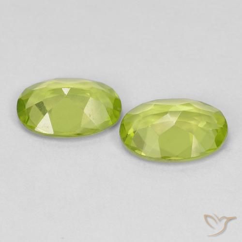 Peridot Gemstones in 7 x 5 mm (calibrated) Size for Sale, Peridot Stones in Lively Green Color