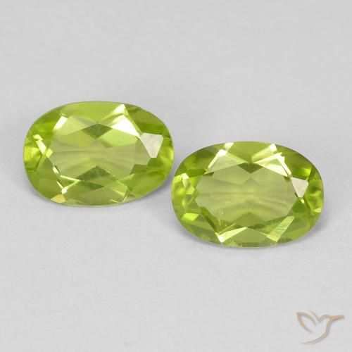 1.47 ct Oval Cut Peridot, 7.1 x 4.9 mm From China, Photo A