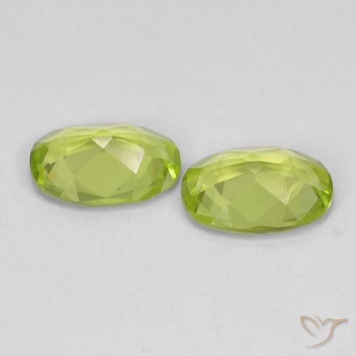 Peridot Gemstones in 7 x 5 mm (calibrated) Size for Sale, Peridot Stones in Lively Yellowish Green Color