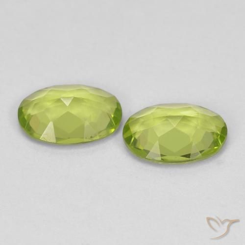 Peridot Gemstones in 7 x 5 mm (calibrated) Size for Sale, Peridot Stones in Medium Green Color