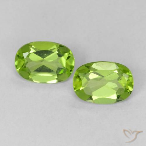 1.59 ct Oval Cut Peridot, 7.1 x 5 mm From China, Photo A