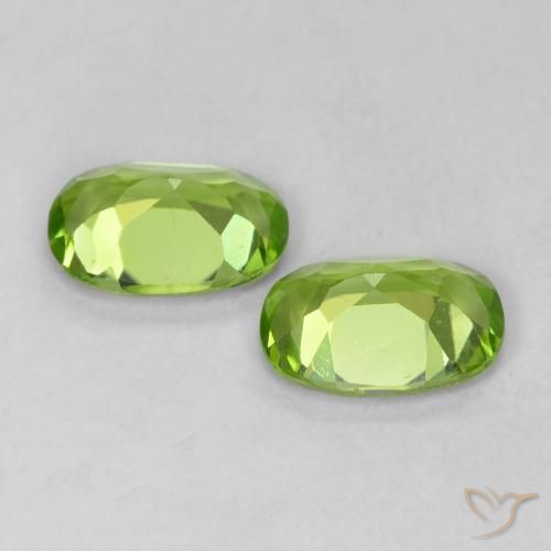 Peridot Gemstones in 7 x 5 mm (calibrated) Size for Sale, Peridot Stones in Lively Green Color
