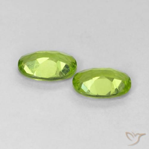 Peridot Gemstones in 7 x 5 mm (calibrated) Size for Sale, Peridot Stones in Medium Green Color