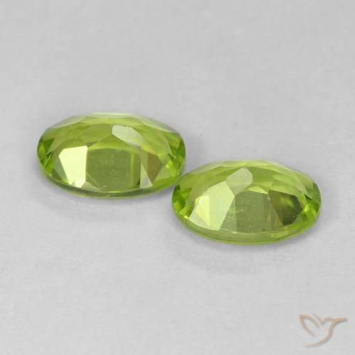 Peridot Gemstones in 7 x 5 mm (calibrated) Size for Sale, Peridot Stones in Lively Green Color