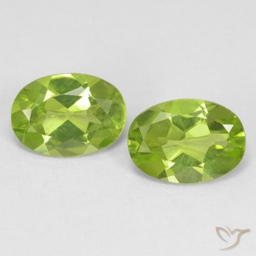 1.56 ct Oval Cut Peridot, 7.1 x 5.1 mm From China, Photo A