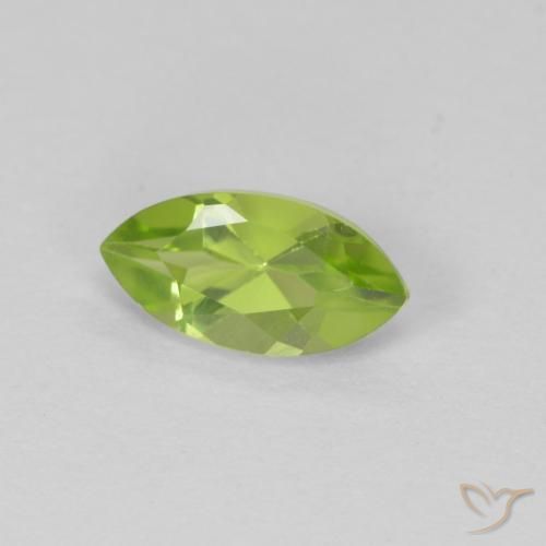 0.72 ct Green Peridot Stone, Natural Peridot in Marquise Facet Shape for Sale
