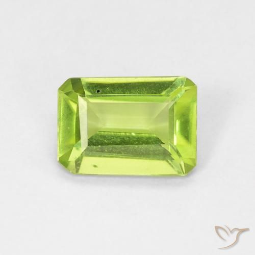 0.85 ct Octagon Cut Peridot, 7 x 5 mm From China, Photo A