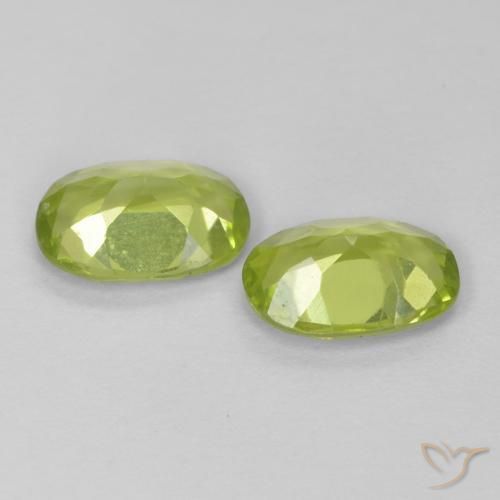 Peridot Gemstones in 7 x 5 mm (calibrated) Size for Sale, Peridot Stones in Medium Green Color