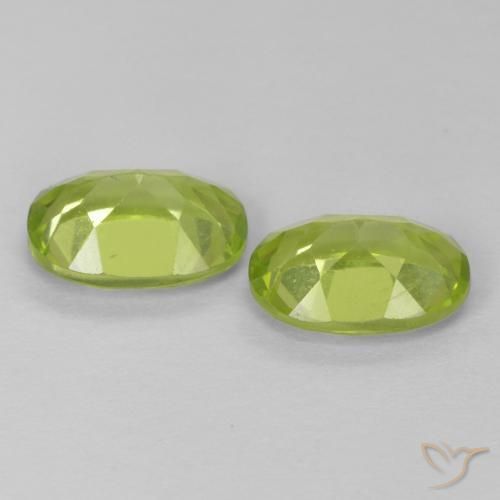 Peridot Gemstones in 7 x 5 mm (calibrated) Size for Sale, Peridot Stones in Medium Green Color