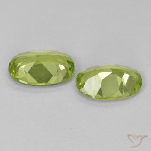 Peridot Gemstones in 7 x 5 mm (calibrated) Size for Sale, Peridot Stones in Lively Green Color