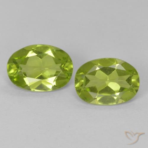 1.55 ct Oval Cut Peridot, 7.1 x 5.1 mm From China, Photo A