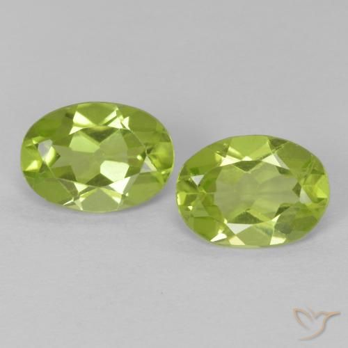 1.51 ct Oval Cut Peridot, 7 x 5 mm From China, Photo A