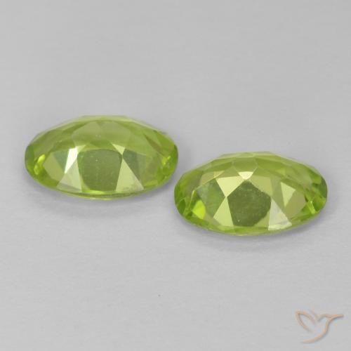 Peridot Gemstones in 7 x 5 mm (calibrated) Size for Sale, Peridot Stones in Lively Green Color