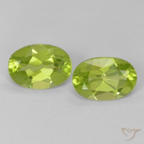 1.62 ct Oval Cut Peridot, 7.2 x 4.8 mm From China, Photo A