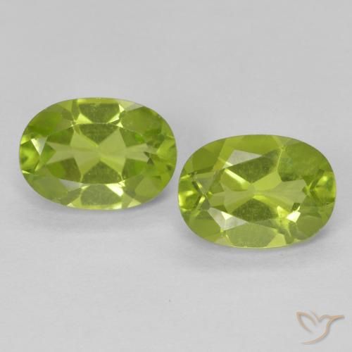 1.89 ct Oval Cut Peridot, 7.1 x 5.1 mm From China, Photo A
