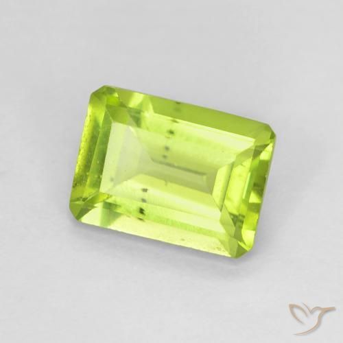 1.03 ct Green Peridot Stone, Natural Peridot in Octagon Step Cut Shape for Sale