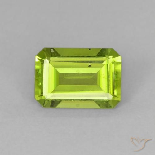 1.03 ct Octagon Cut Peridot, 7 x 4.9 mm From China, Photo A