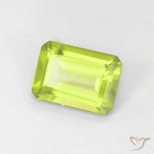 1.02 ct Green Peridot Stone, Natural Peridot in Octagon Step Cut Shape for Sale