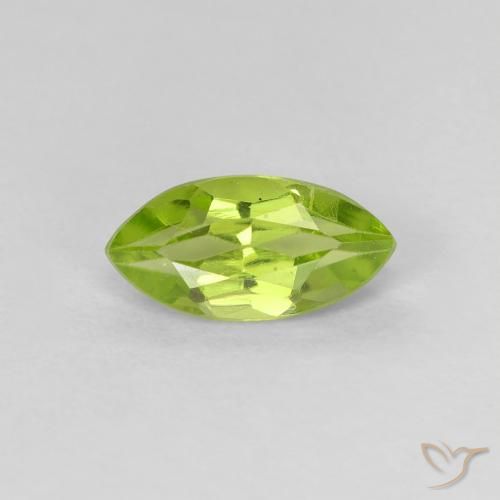 0.69ct Natural Yellowish Green Peridot, Marquise, VVS-VS
