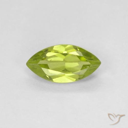 0.73ct Natural Lively Green Peridot, Marquise, VVS-VS