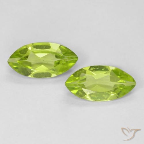 1.11 ct Marquise Cut Peridot, 8 x 4.1 mm From China, Photo A