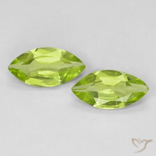 1.01 ct Marquise Cut Peridot, 8.1 x 4.1 mm From China, Photo A