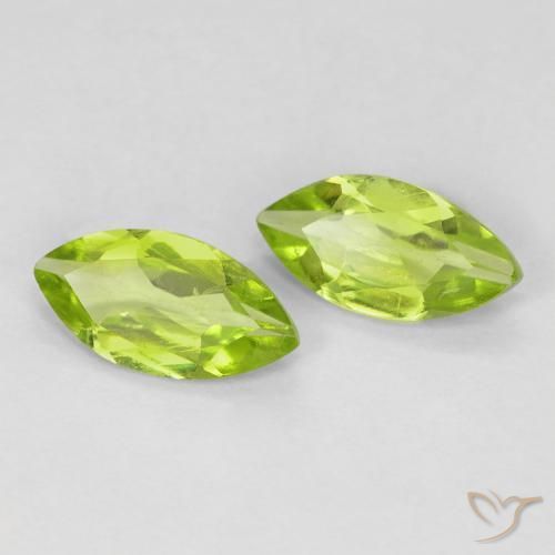 1.01 ctw Green Peridot Stones, Natural Peridot in Marquise Facet Shape for Sale