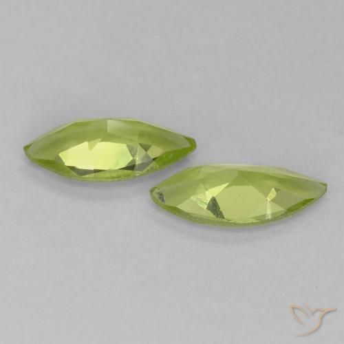 Peridot Gemstones in 8.1 x 3.7 mm Size for Sale, Peridot Stones in Medium Green Color