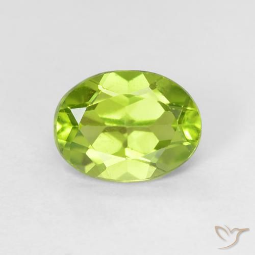 1.21ct Natural Lively Green Peridot, Oval, VS